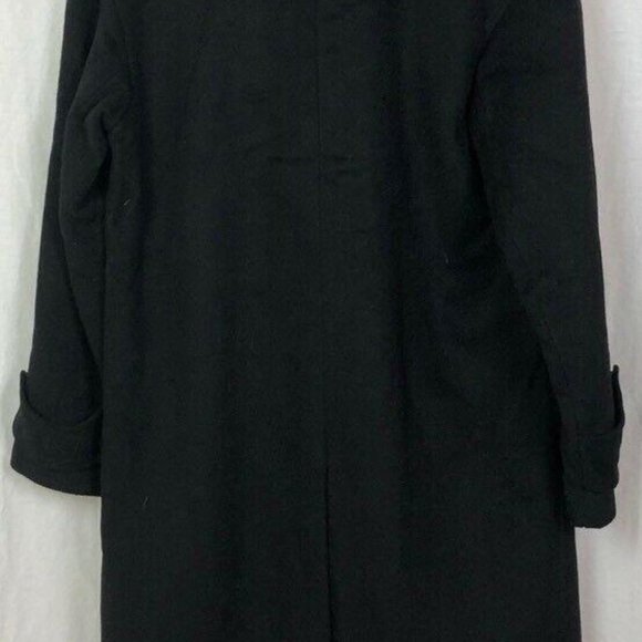 Halogen Womens Long Dress Coat Black Button Wool S - Picture 6 of 8